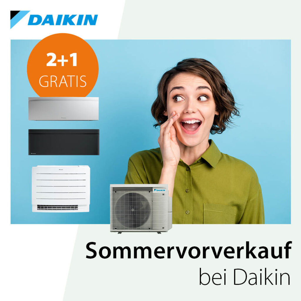 Daikin Aktion 2+1 Gratis bei Innenteilen
