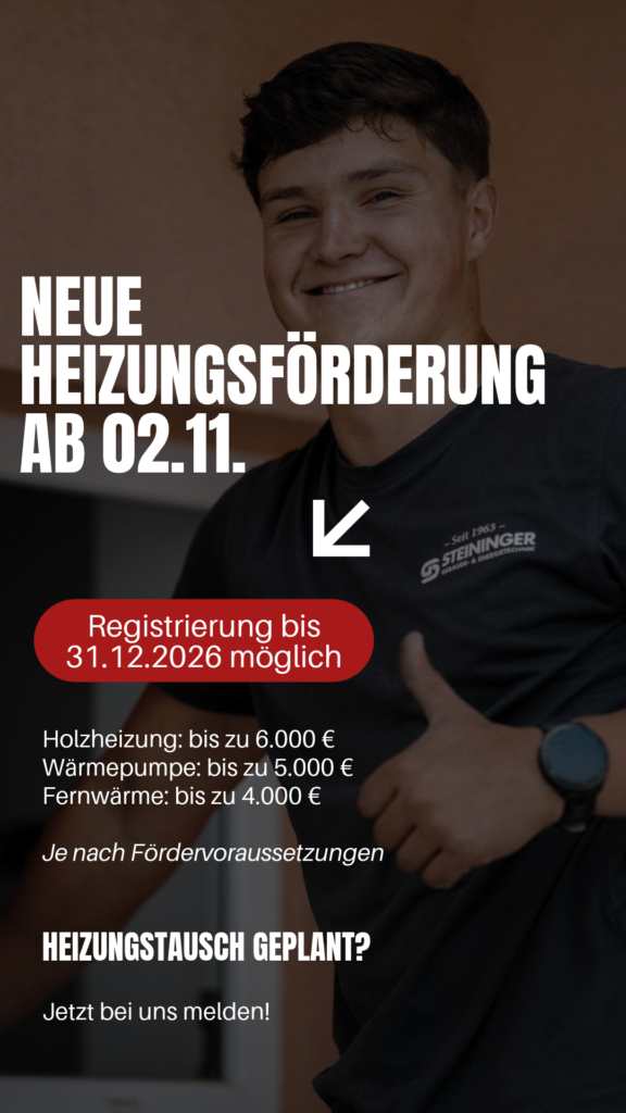Neue Heizungsförderung ab 02.11.